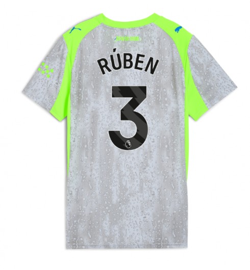 Manchester City Ruben Dias #3 Alternativní Dres pro Dámské 2025-26 Krátký Rukáv Manchester City Ruben Dias #3 Alternativní Dres pro Dámské 2025-26 Krátký Rukáv